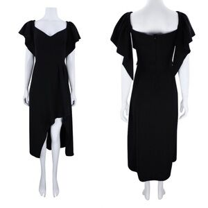 Reinaldo Lourenço Black Midi Dress 36 2
